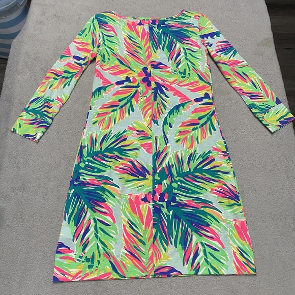 Lilly Pulitzer‎ Island Time Dress XXS Palms Colorful Island Time Pima Shift - Picture 7 of 7